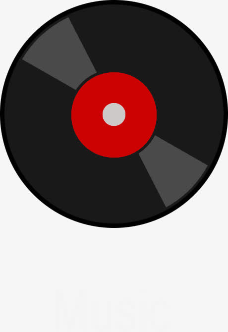 黑色卡通炫酷光盘创意免抠