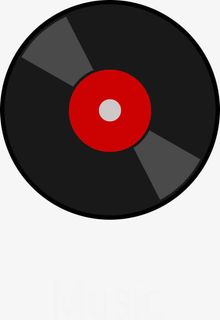 黑色卡通炫酷光盘创意免抠