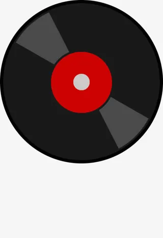 黑色卡通炫酷光盘创意免抠