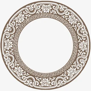 中国风古典边框花纹免抠