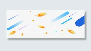 金币线条漂浮素材免抠