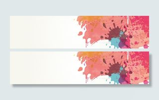 女装彩色墨迹横幅背景高清