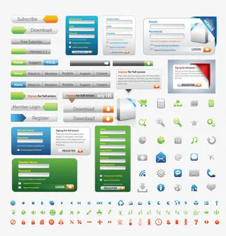 矢量网页模板免抠