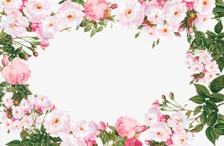 春季花墙图案免抠素材免抠