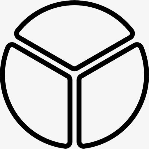 圆形图形三部分图标免抠