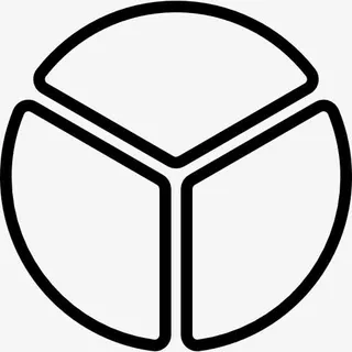 圆形图形三部分图标免抠