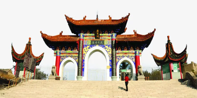 南天门风景名胜免抠