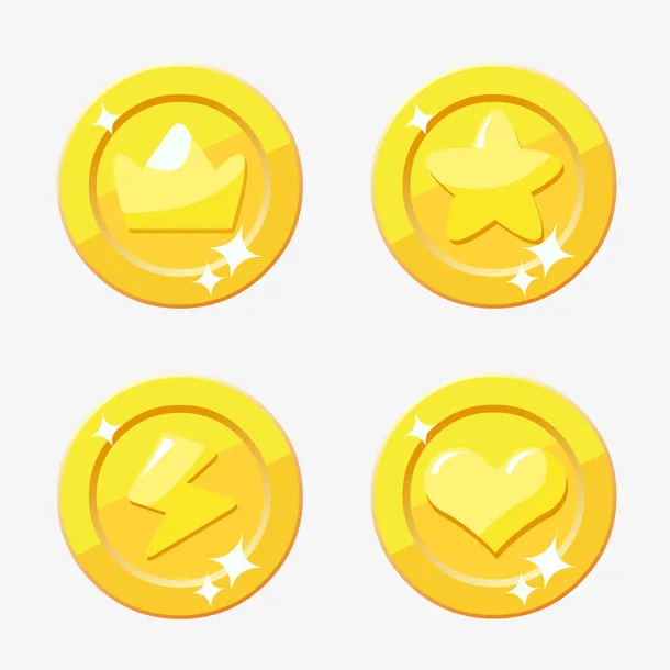 可爱手游游戏金币免抠