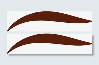 弯曲眉毛形状素材图免抠