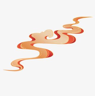 国潮长条祥云免抠其他元素