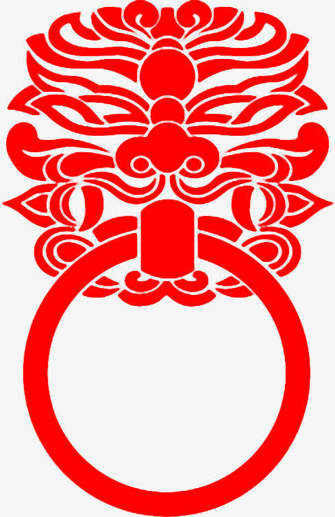 古老中国风门环免抠