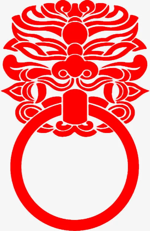 古老中国风门环免抠