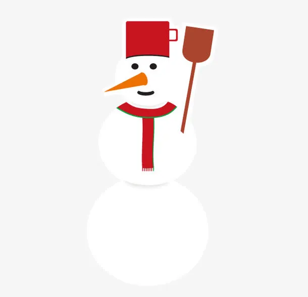 手绘圣诞雪人免抠