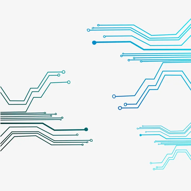 渐变电流电路图免抠