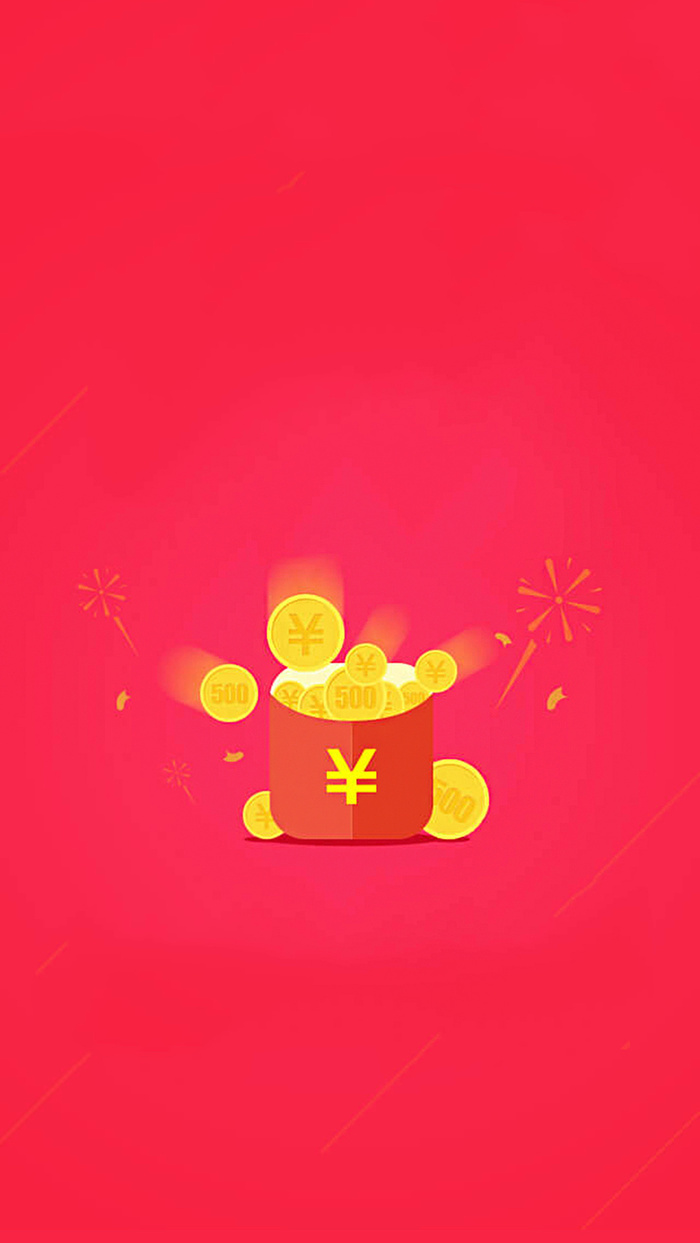 红色扁平H5背景高清