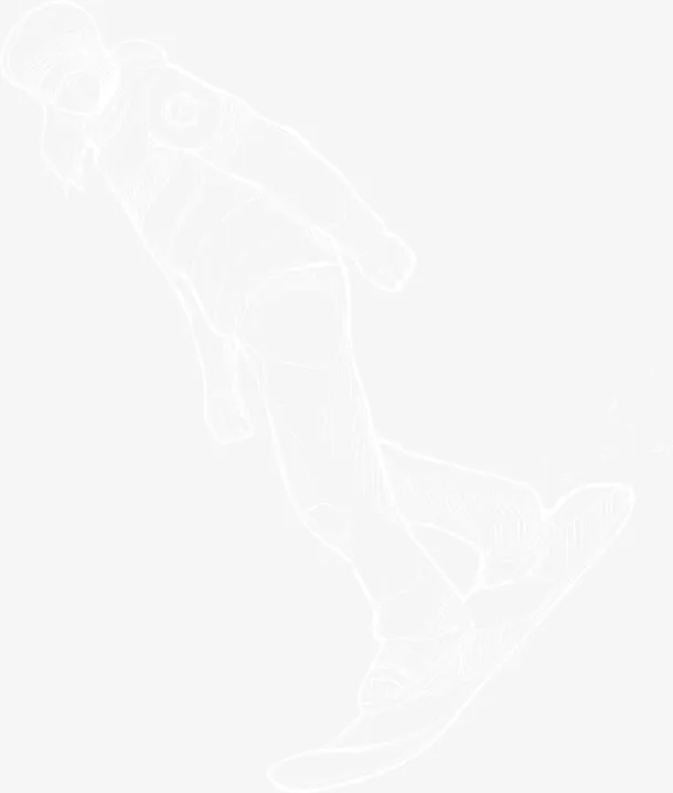 滑雪 滑板 运动 极限运动 挑战免抠