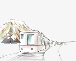 年春运列车主题免抠