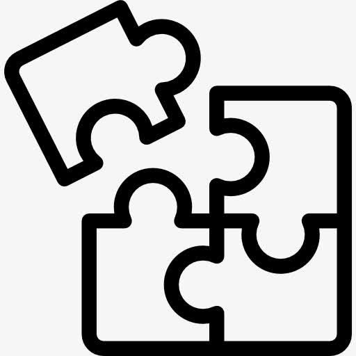 四片的拼图，图标免抠
