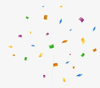 彩色碎纸漂浮素材免抠