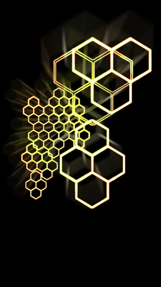 金色几何H5背景高清