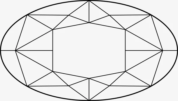 矢量线条钻石图免抠