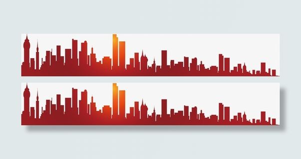 城市高楼底部装饰免抠