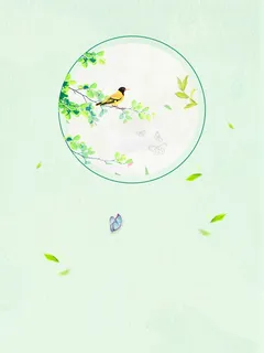 春游春天清新海报背景模板高清