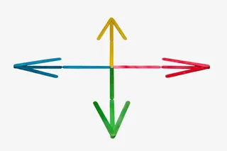 手绘彩色方向箭头免抠