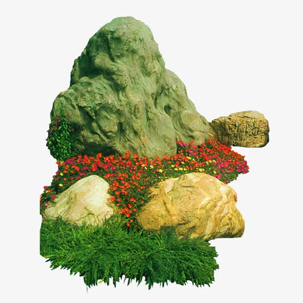 假山石园林后期素材免抠