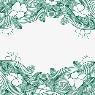 绿色卡通植物底纹矢量图免抠