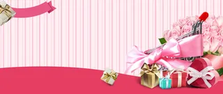 七夕购物粉色banner高清