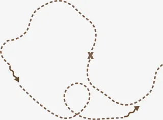 藏宝图路线图图案免抠免抠