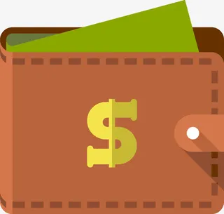 时尚商务钱包扁平化图标矢量免抠