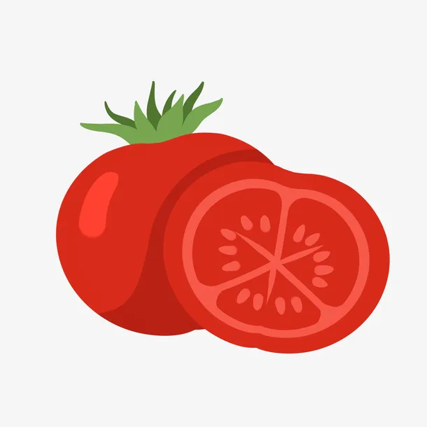 卡通红色西红柿插画免抠