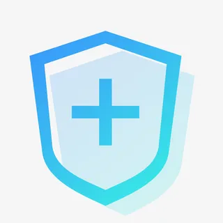 蓝色护盾图标免抠图免抠