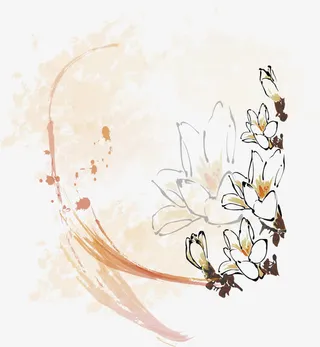 卡通手绘中国风花免抠