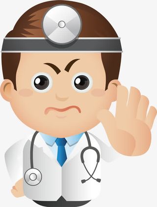 卡通严肃医生头像免抠