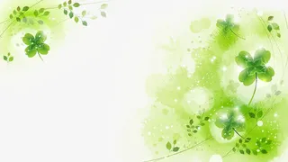 绿色四叶草背景免抠素材