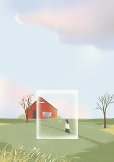 清新简约二十四节气插画惊蛰高清