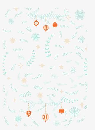 绿色清新树枝边框纹理免抠