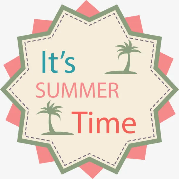 复古夏季度假元素免抠