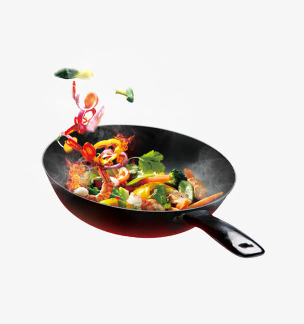 中餐爆炒虾仁素菜免抠