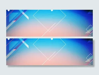 公司扁平蓝紫色互联网海报banner高清