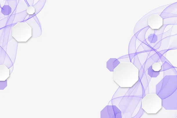 矢量紫色线条免抠