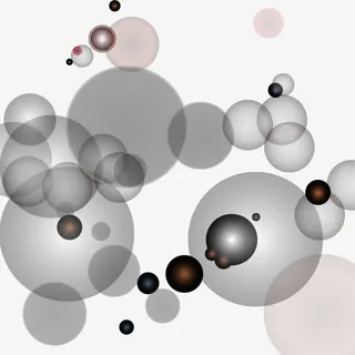 小清新灰色圆圈免抠