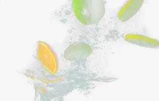 水中飞溅水果免抠