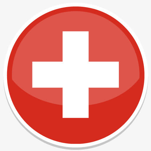 瑞士平圆世界国旗图标集免抠