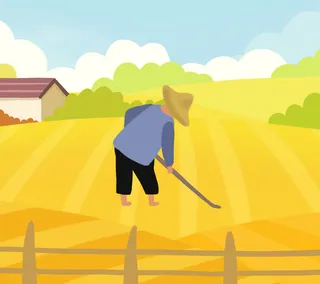 农忙中的农民伯伯高清