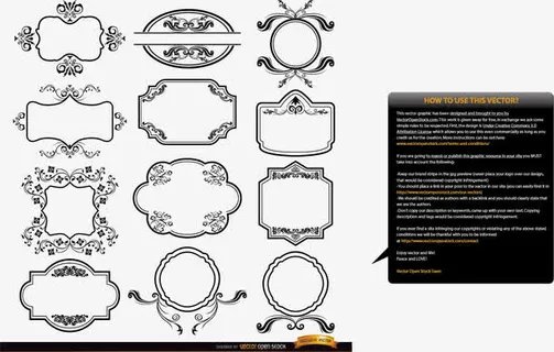 欧式复古边框免抠