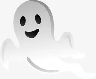 海报卡通白色幽灵免抠